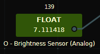Description of Function Used: Bit 139 (Type Float): Brightness Sensor (Analog) 