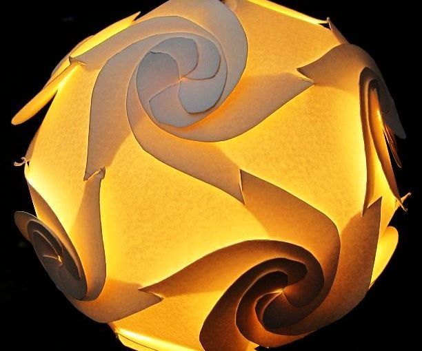 Paper Lampshade for a Hanging Light