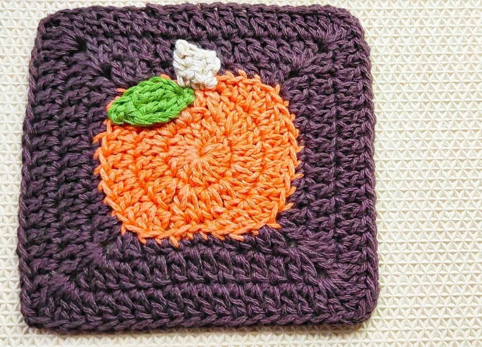 How to Crochet Pumpkin Square
