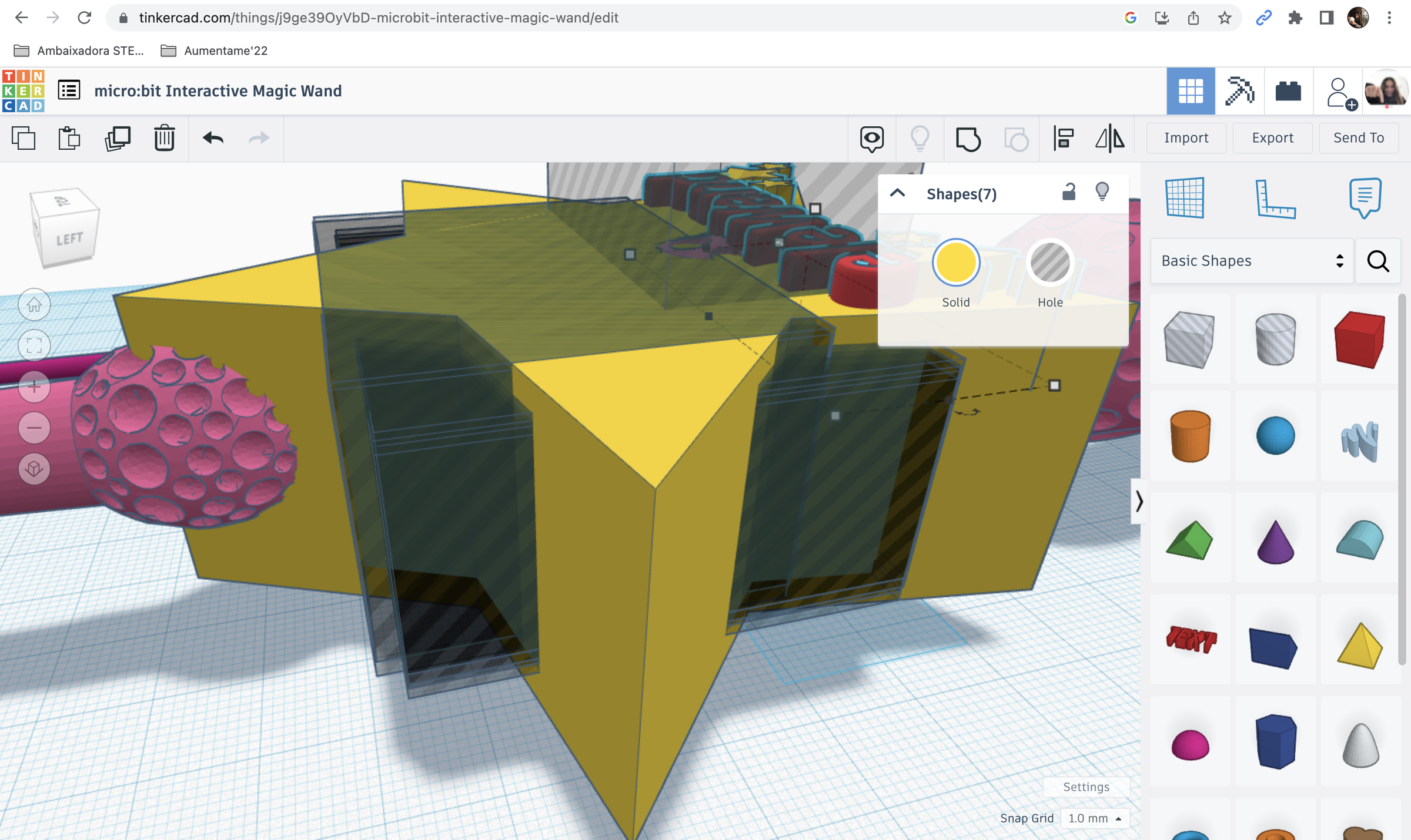 Hagrid's Interactive Lantern and Magic Wand With Tinkercad Circuits and