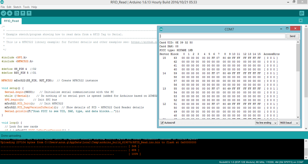 Reading Data From a RFID Tag