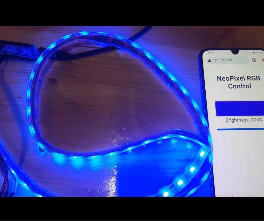 ✨ Web-Controlled NeoPixel LED Ring With ESP32 and Visuino