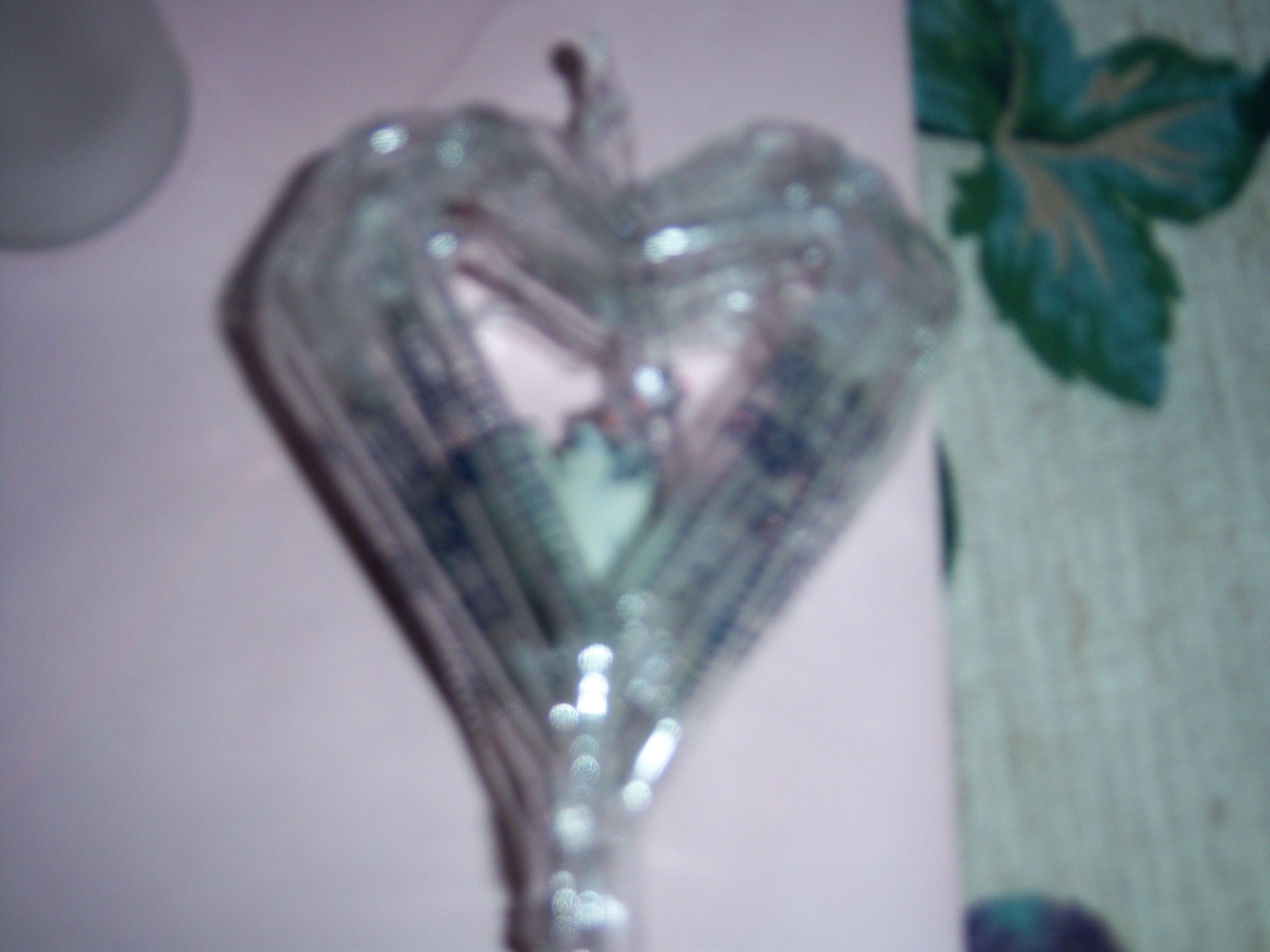 Bent glass heart