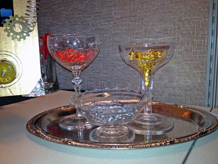 Steampunk - Tray With Crystal Glasses
