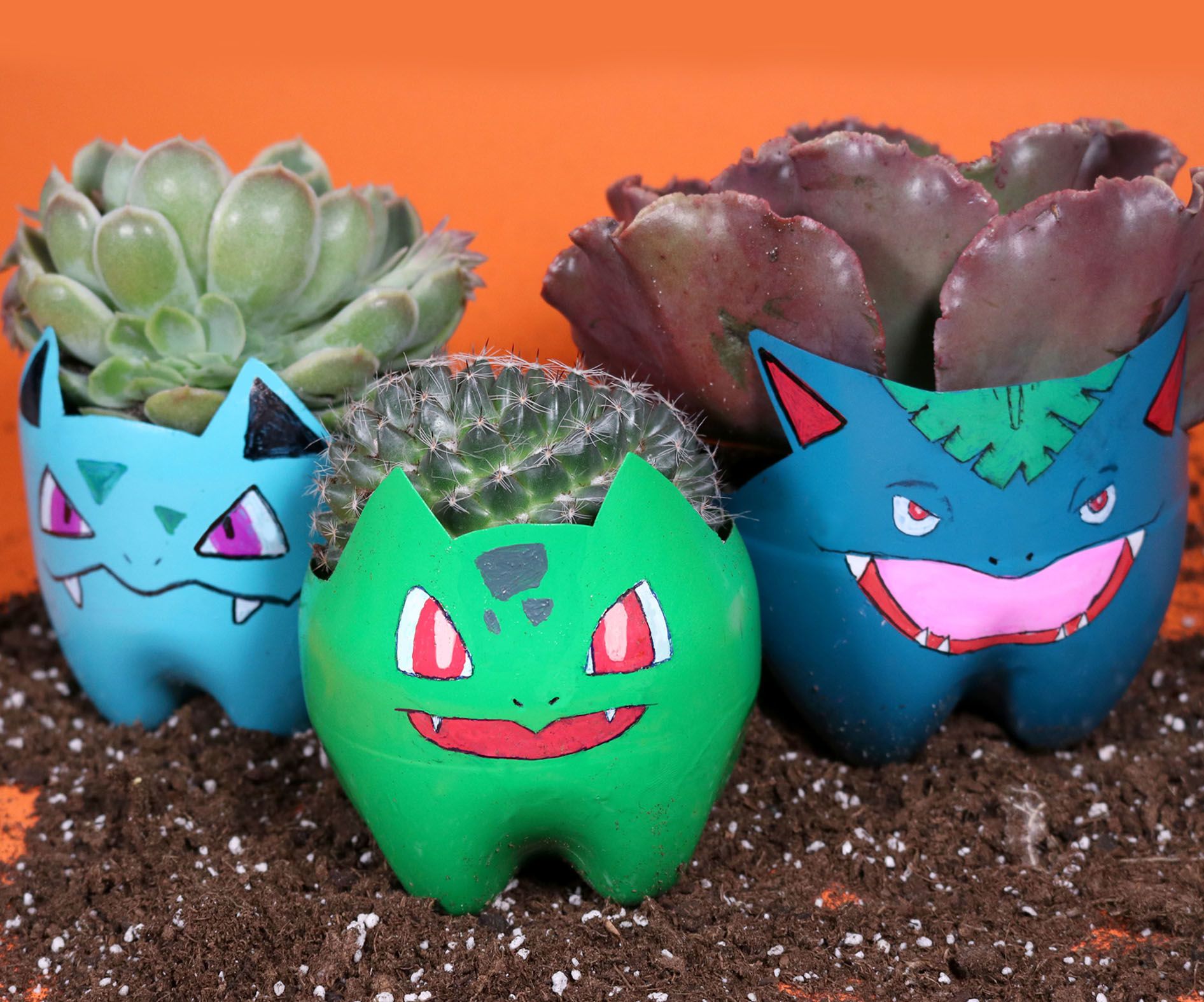 Recycled Bottle Okemon Planters