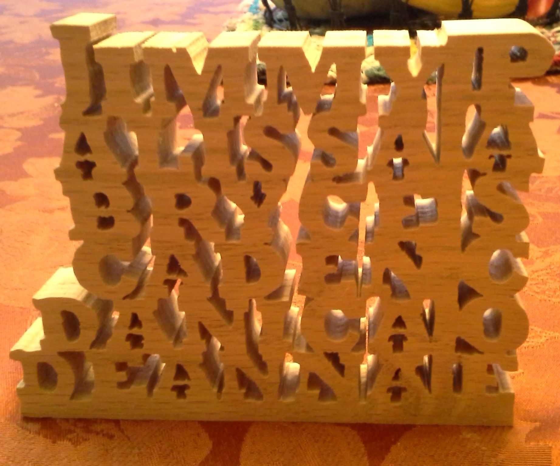 Wooden Name Block