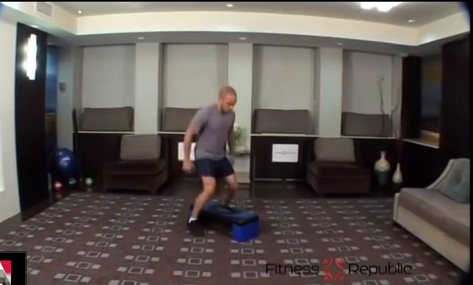 Aerobic Step - Step Jump Ups – Lateral