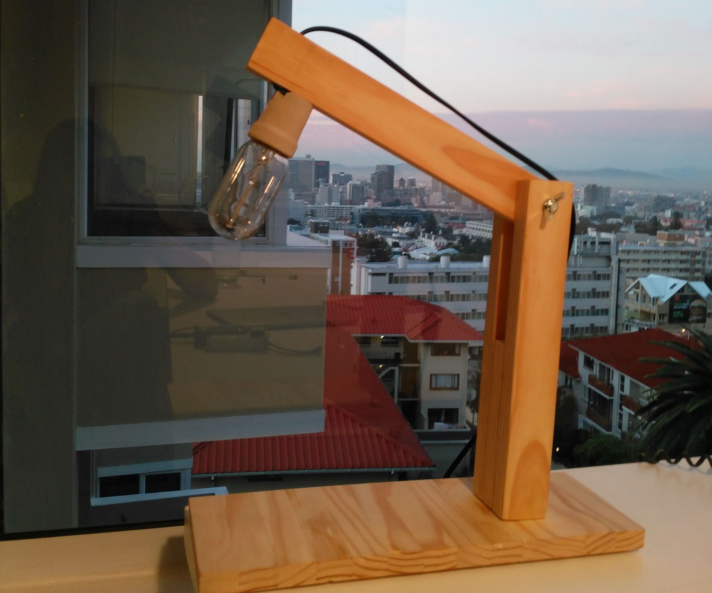 Simple Vaguely Swedish-looking Wooden Table Lamp