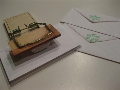 Rat Trap With Eraser Ink Stamper