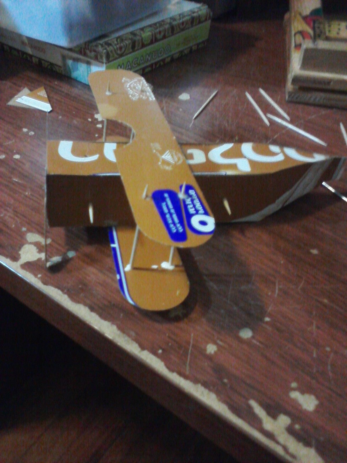 Cereal Box Airplane 4 Steps Instructables
