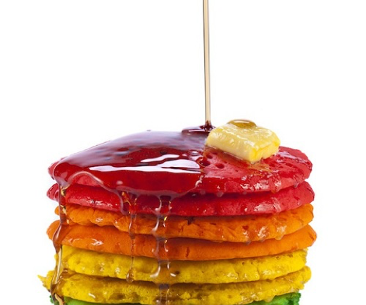 Crazy Rainbow Pancakes