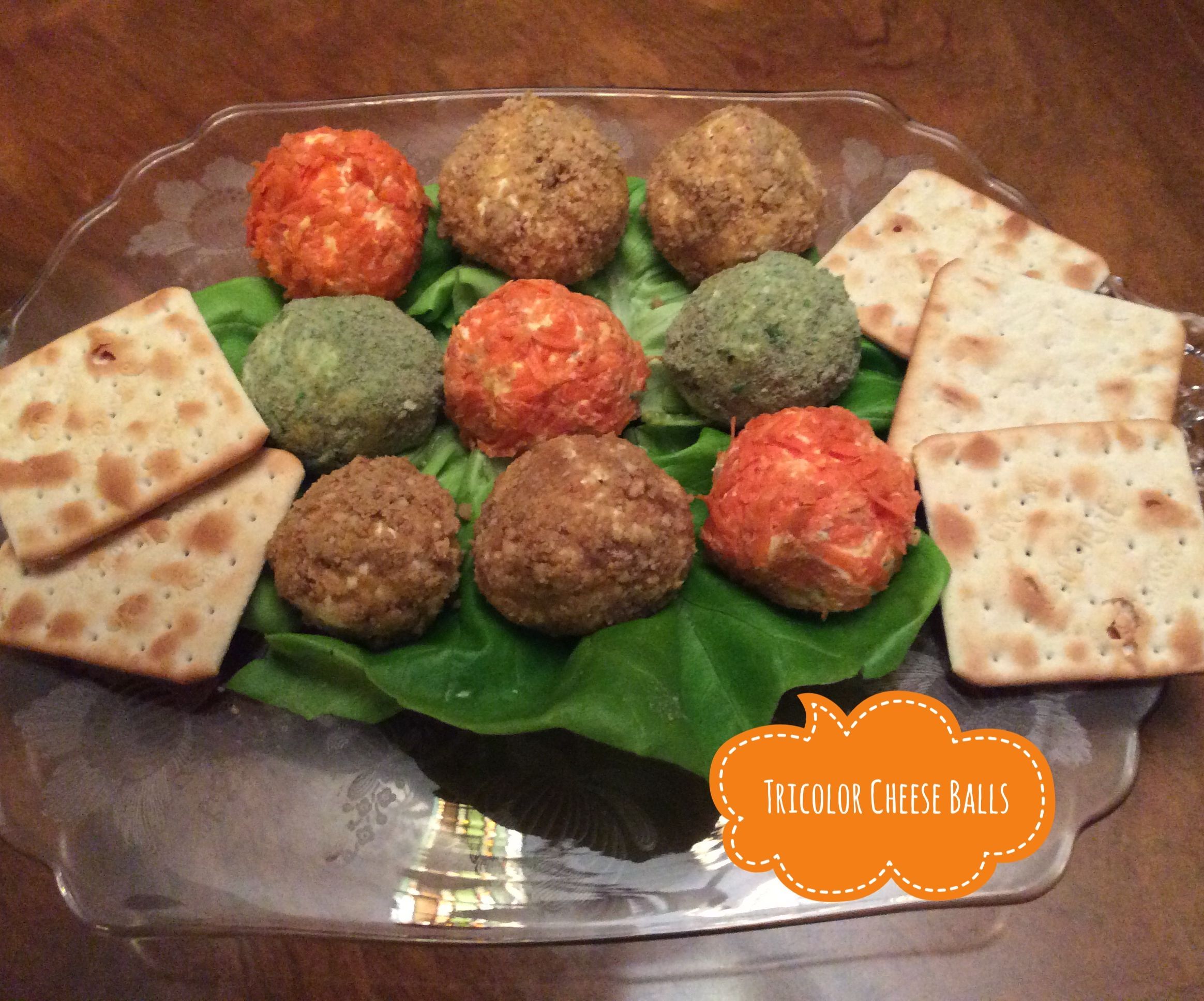 Tricolor Cheese Balls As an Appetizer or a Side Dish 