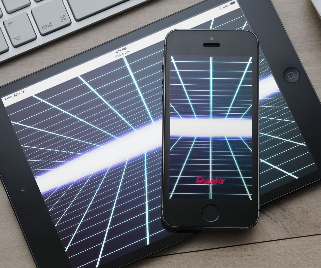 How to Make a Neon Grid 80s Based Wallpaper - Tutorial | Photoshop CC 2015 - GraphixTV 