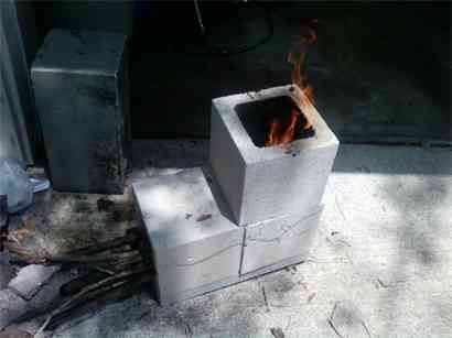 Concrete Rocket Stove