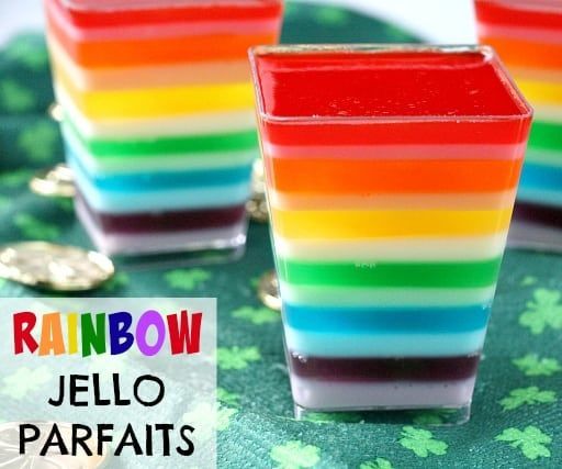 Rainbow Jello Parfaits