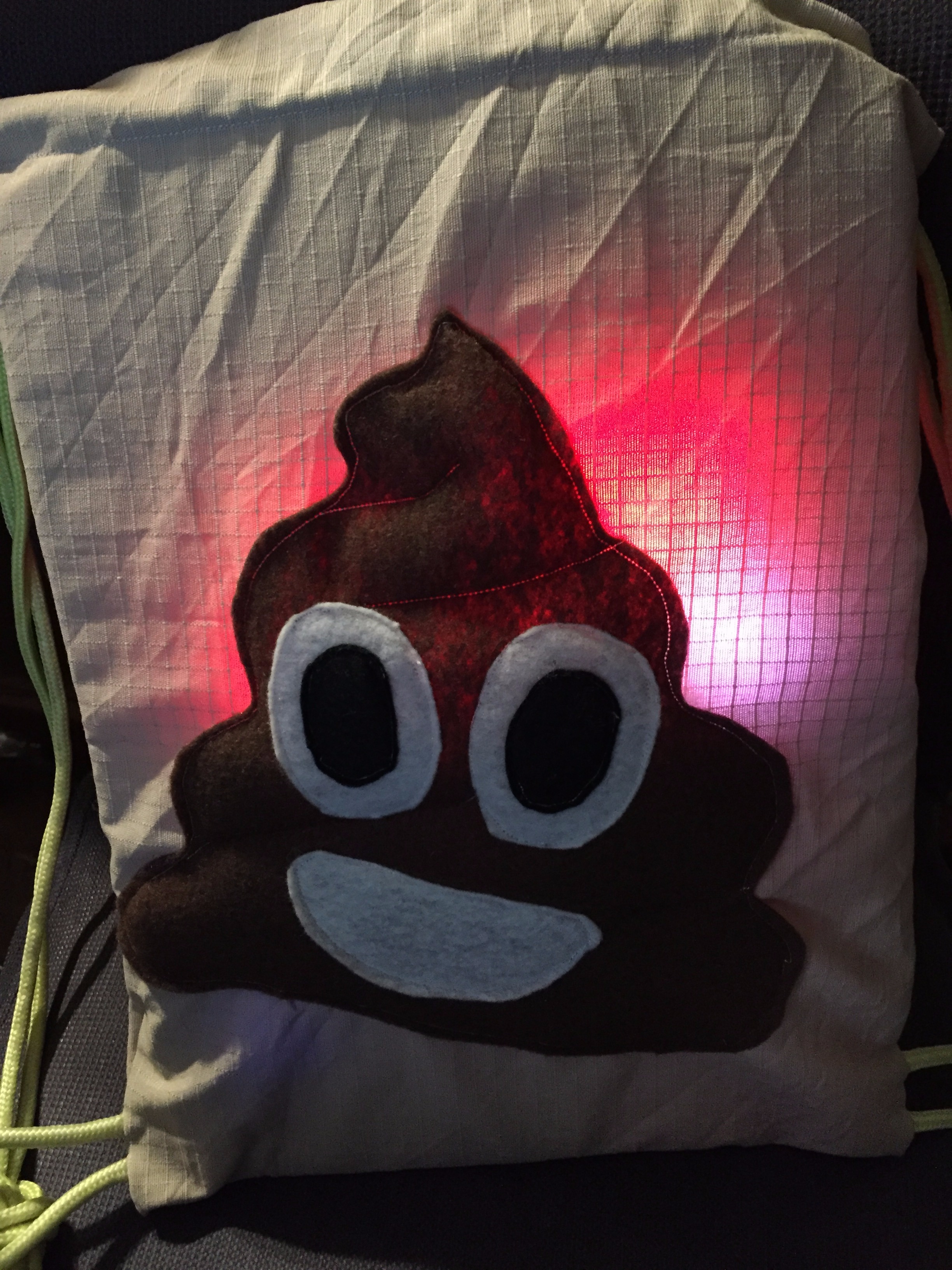 Neopixel Flaming Poop Emoji Bag Instructables