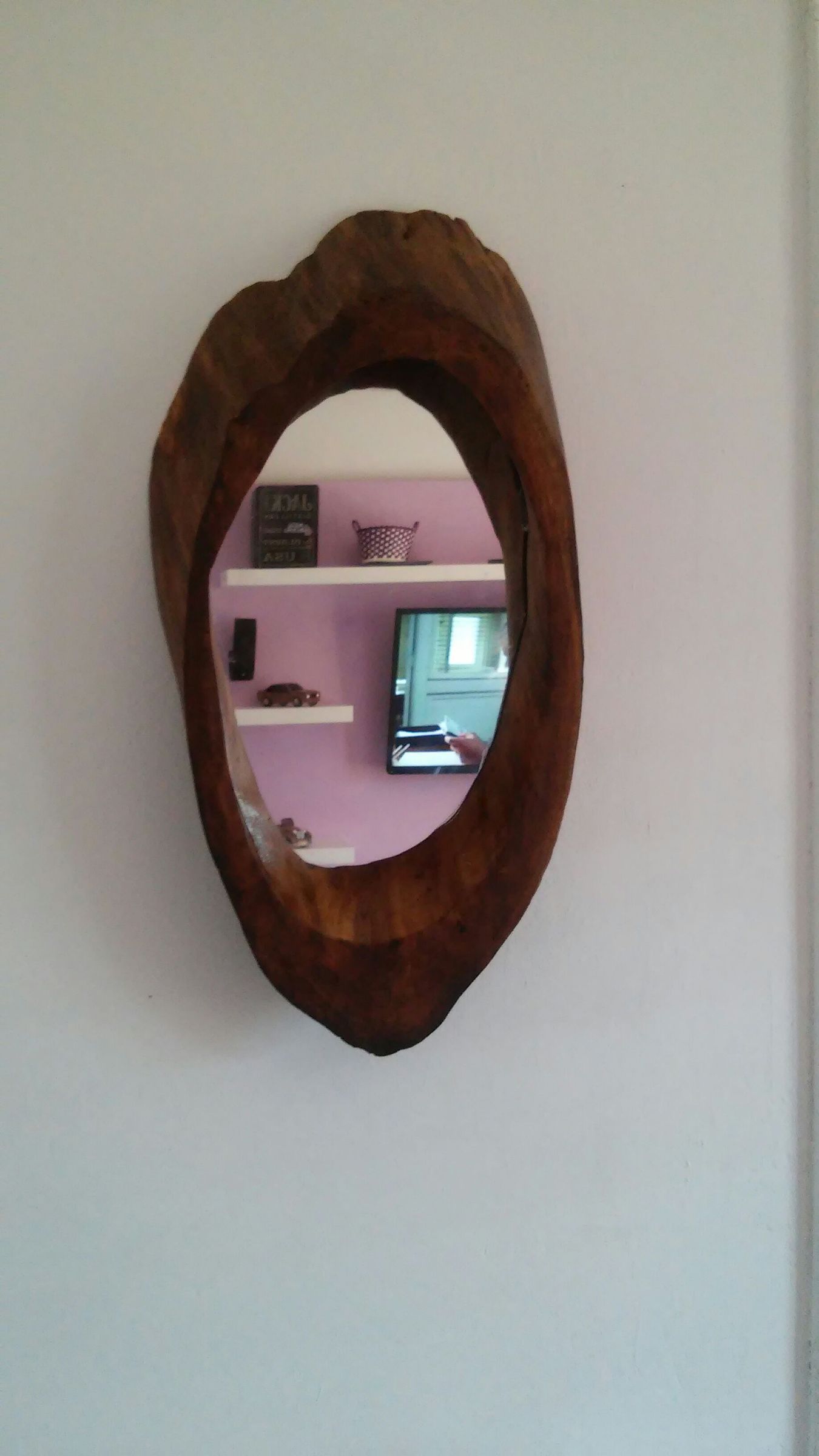 Log mirror frame!