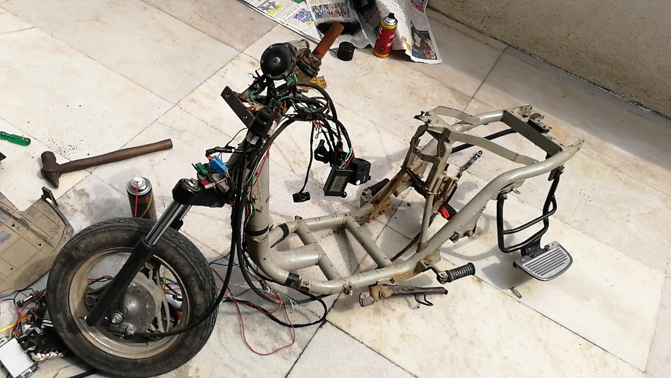 Petrol scooter convert hot sale to electric scooter