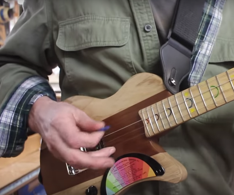 Rainbow-Themed Electric Ukulele