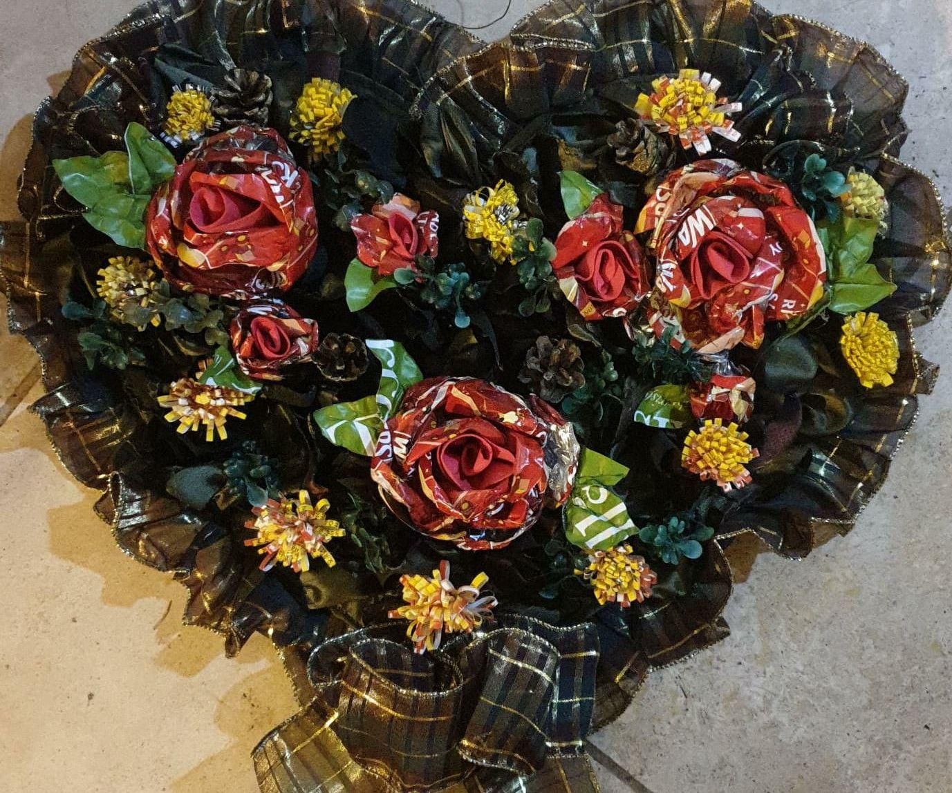 Flower Arrangements Using Recycled Plastic