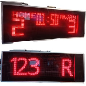 Ultra Large Digital Scoreboard for Football and Cricket. Built Using Arduino Scoreduino DMD. Control With Android App.