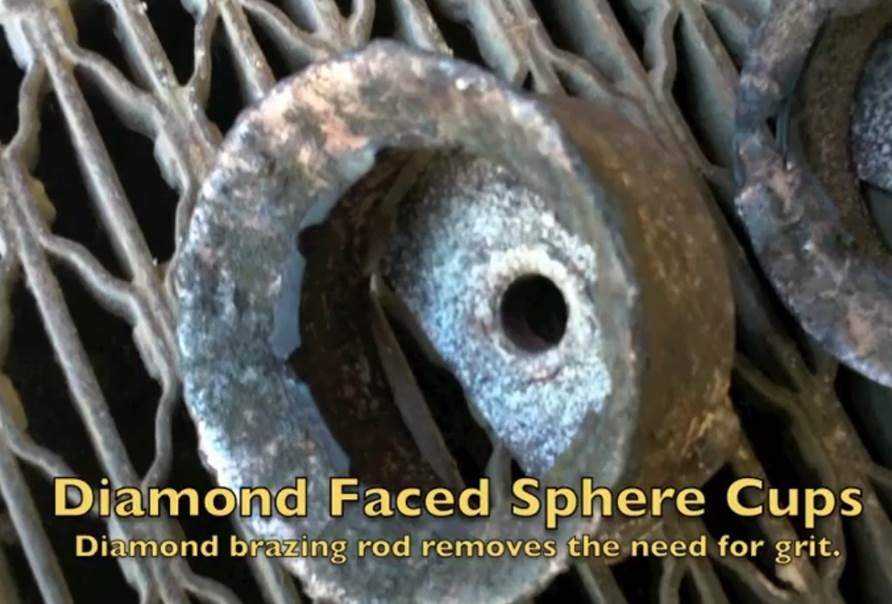 Diamond Faced Rock Sphere Grinding Cups