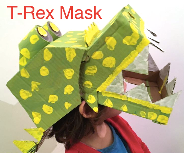 Easy-to-Make Cardboard T-Rex Mask (Stapler & Glue Modelling Tips)