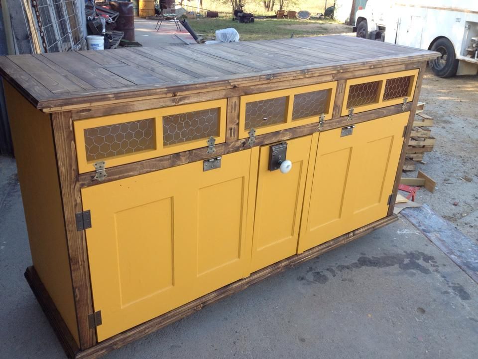 Antique Door TV Cabinet with secret sliding drawer and electric lock