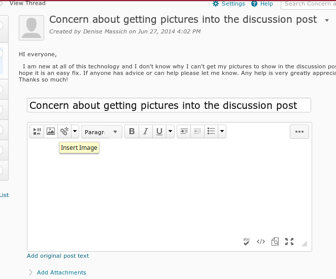 Inserting a Picture in D2L