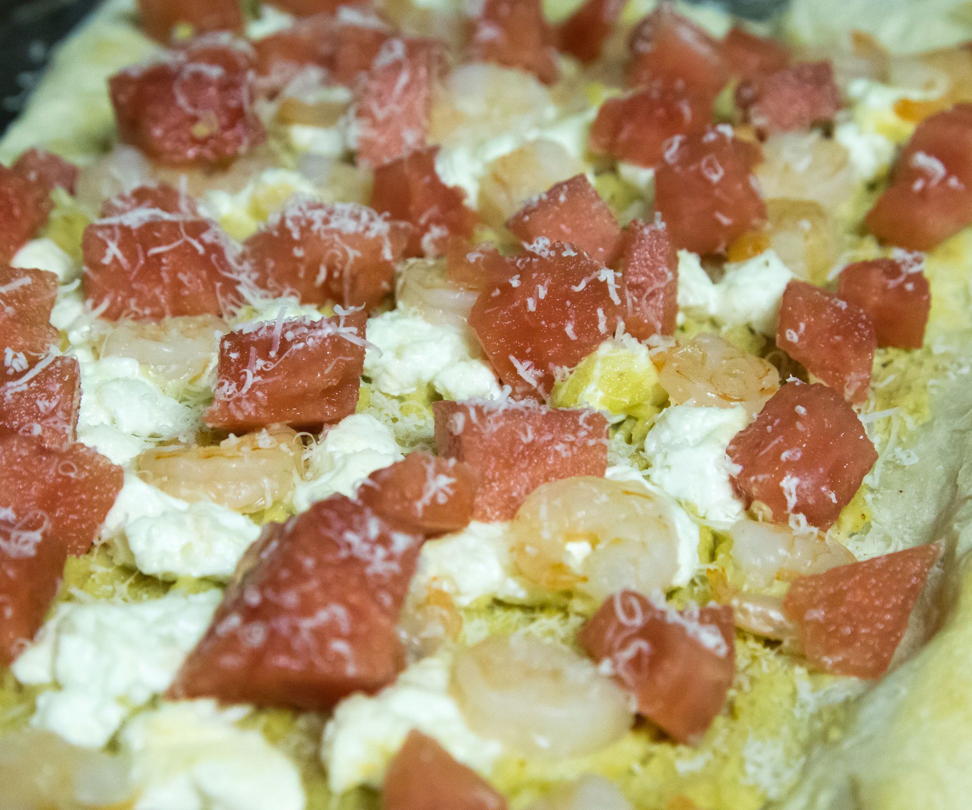 Watermélange - Watermelon and Shrimp Pizza