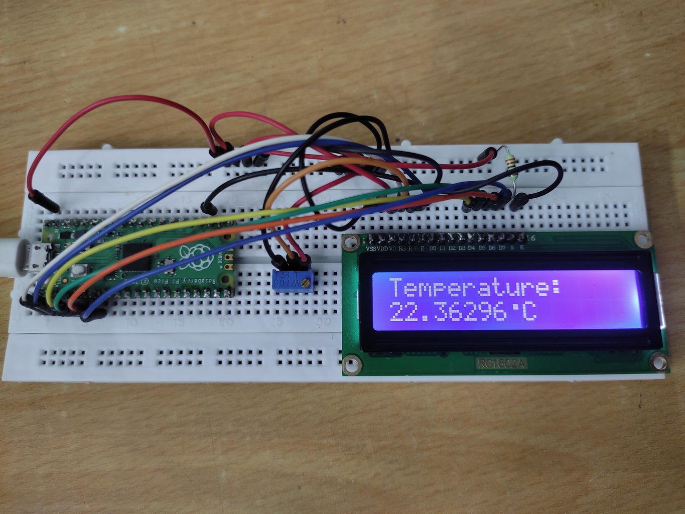 Raspberry Pi Pico and 16x2 LCD : 3 Steps (with Pictures) - Instructables