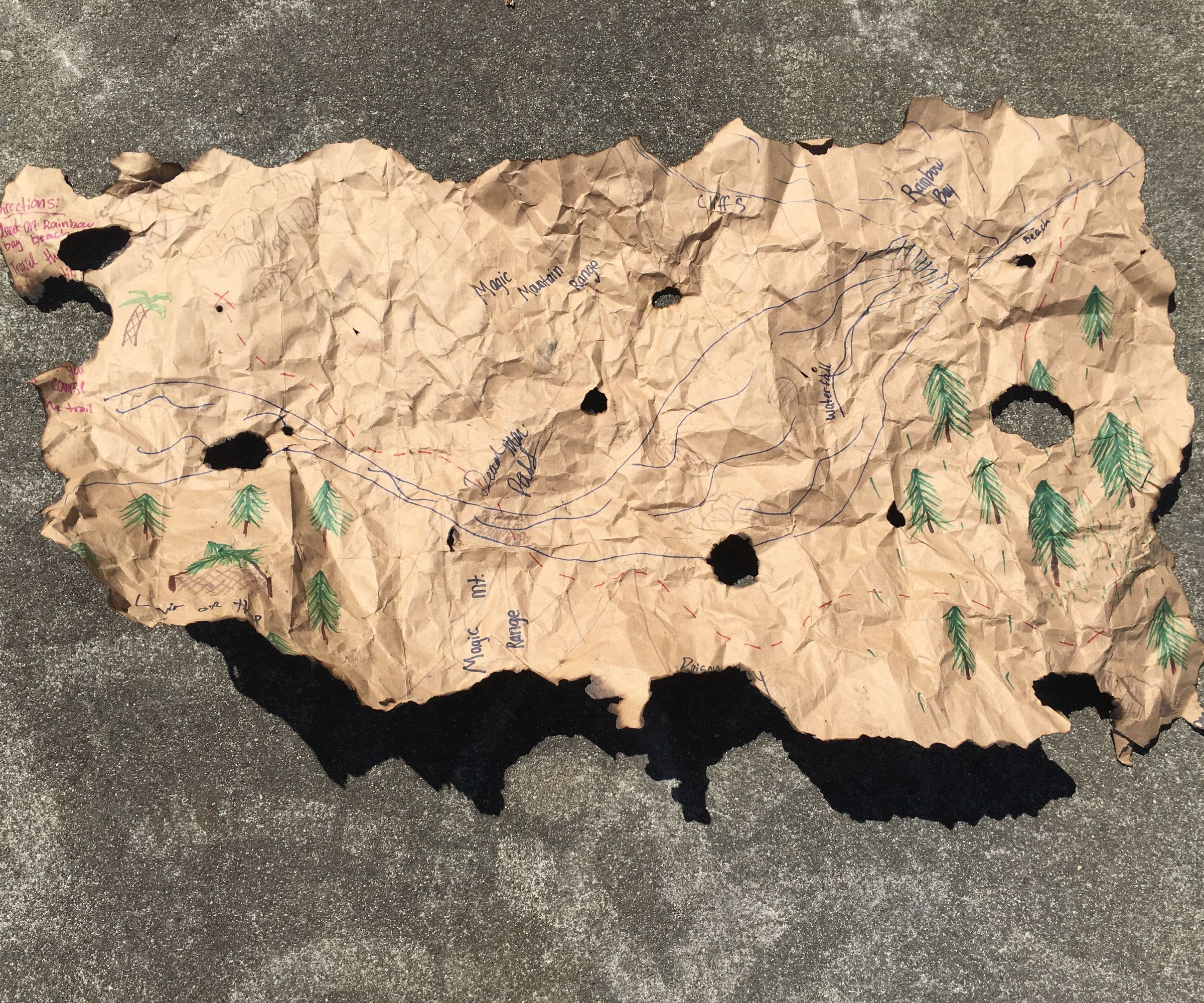 Treasure Map- Reusing Paper Bag