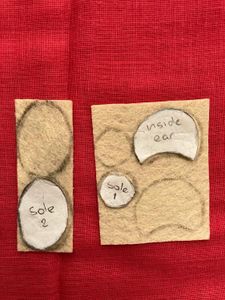 Cutting the Felt and Terry Cloth Parts