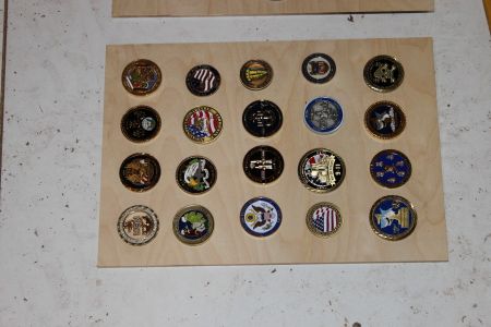 Display of Challenge Coins and Certificates