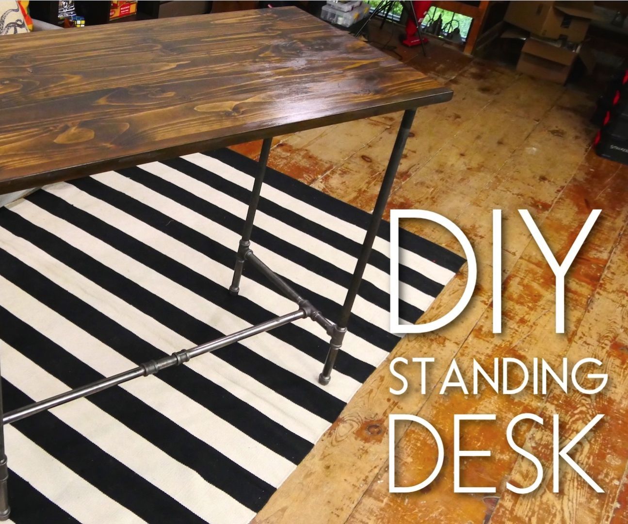 Iron Pipe Standing Desk : 5 Steps (with Pictures) - Instructables, image size:1295x1080