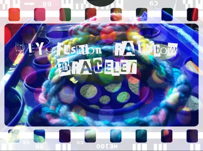 DIY Fashion Rainbow Yarn Bracelets
