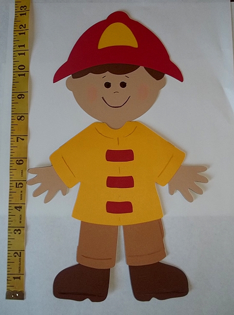 Large Firefighter Decoration Using Cricut Machine