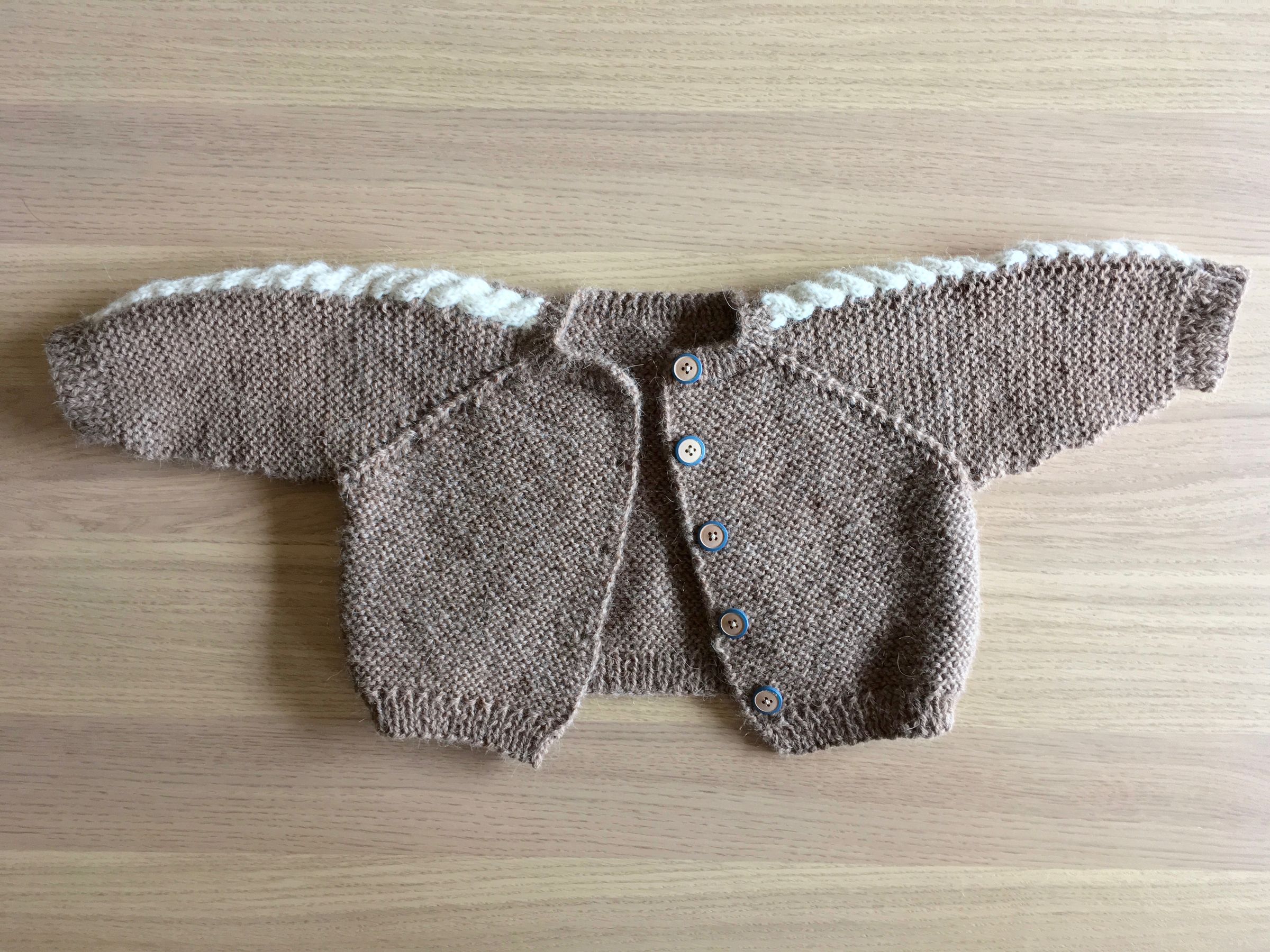 Cable-Knit Color Block Raglan Sleeve Cardigan