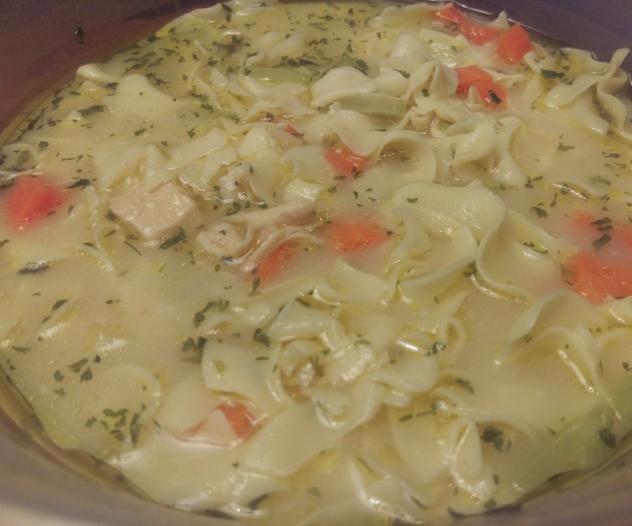 Microwave Comfort Chicken Noodle Soup