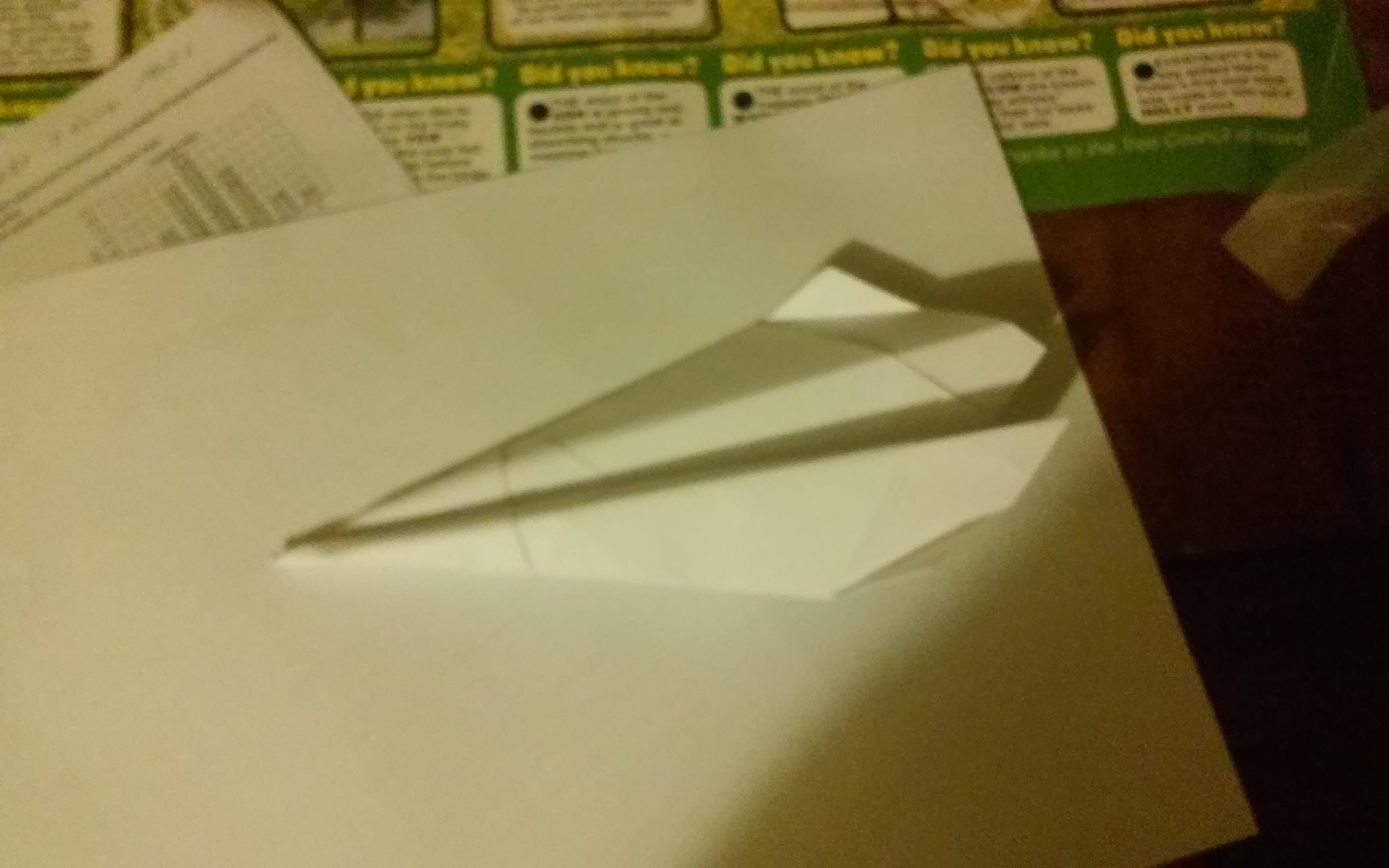 paper airplane