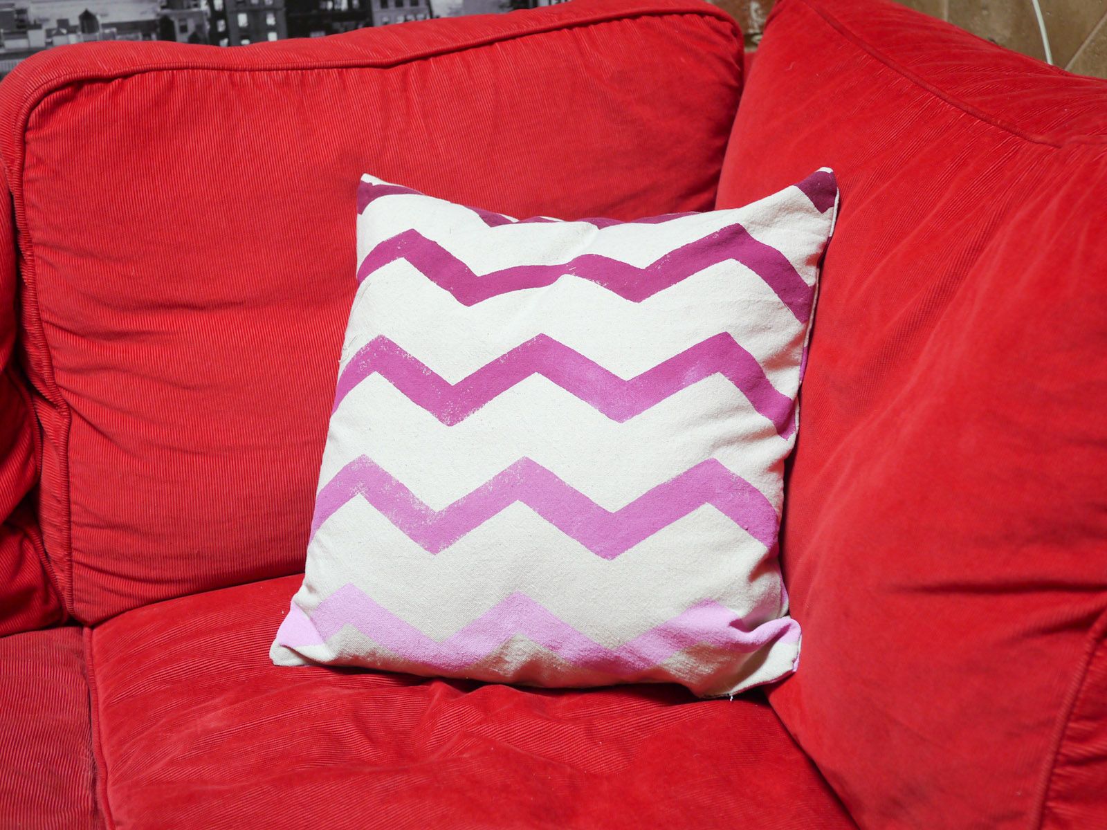 Color Fade Chevron Pillow