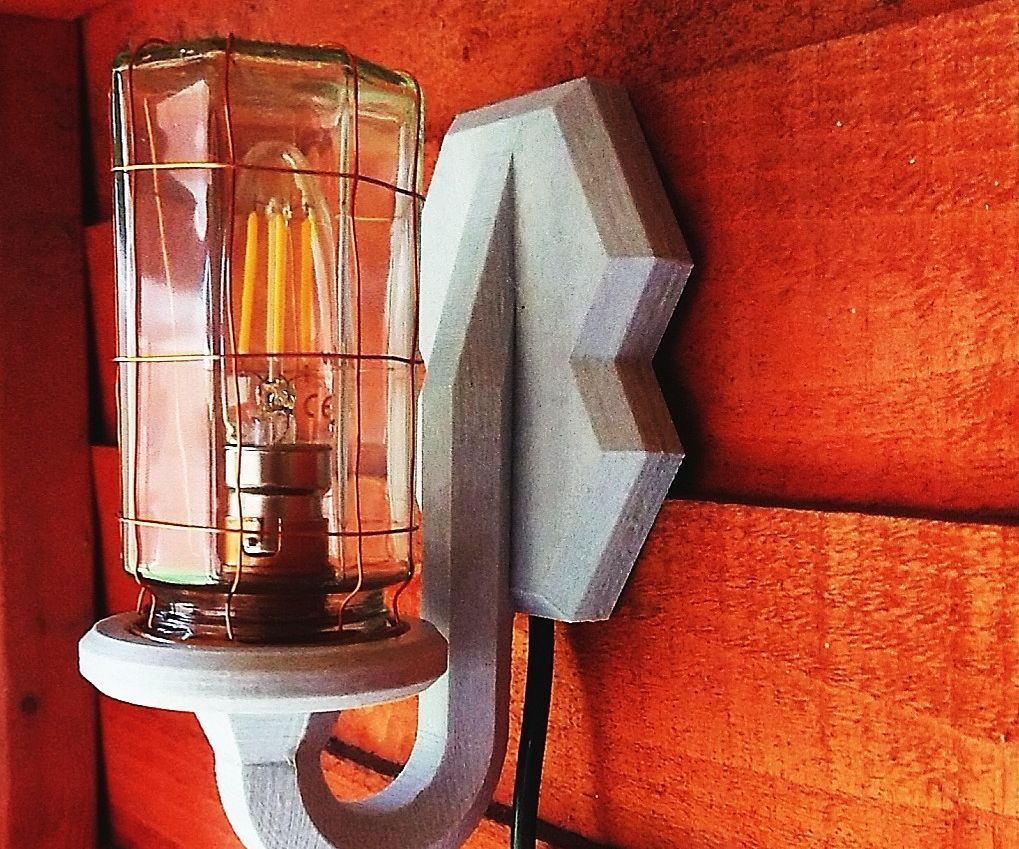 Industrial Jar Wall Lamp