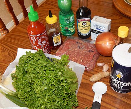 Making Asian Lettuce Wraps for the freezer