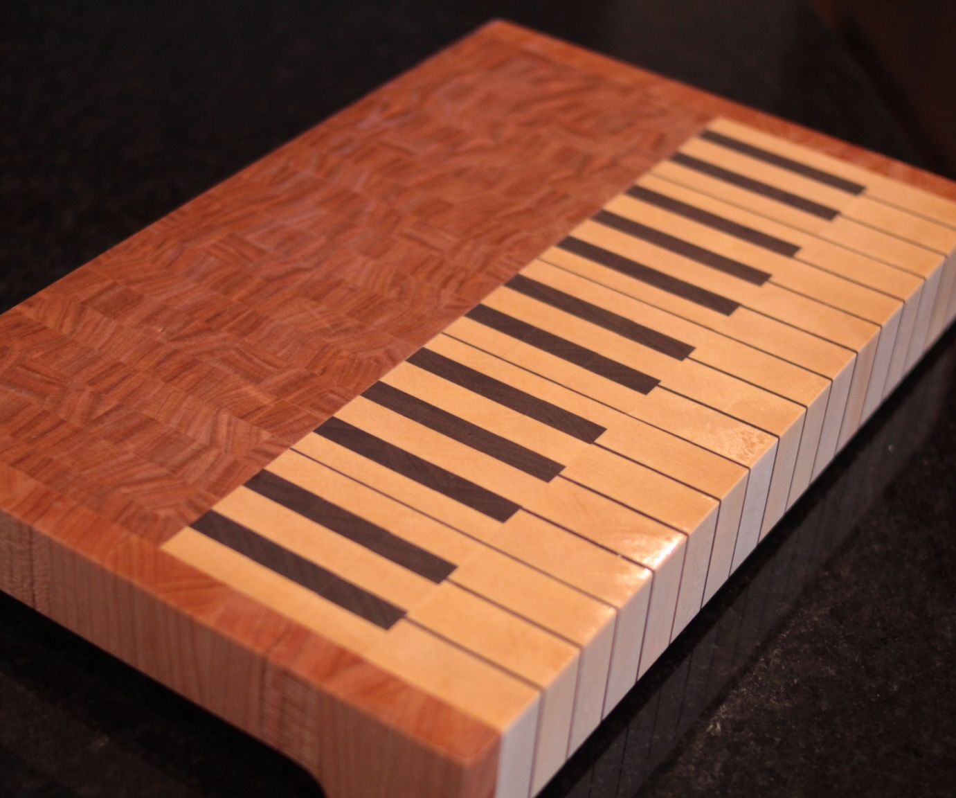 Piano End Grain Cutting Board
