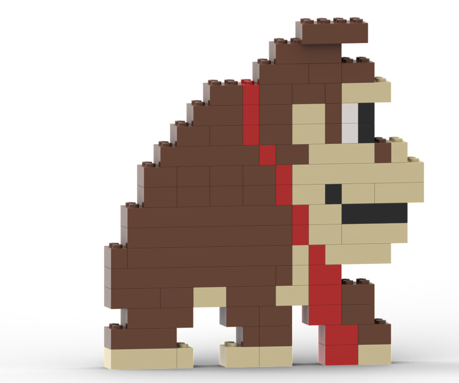 How to Build Donkey Kong - Nintendo 64 Lego Pixel Art Build 