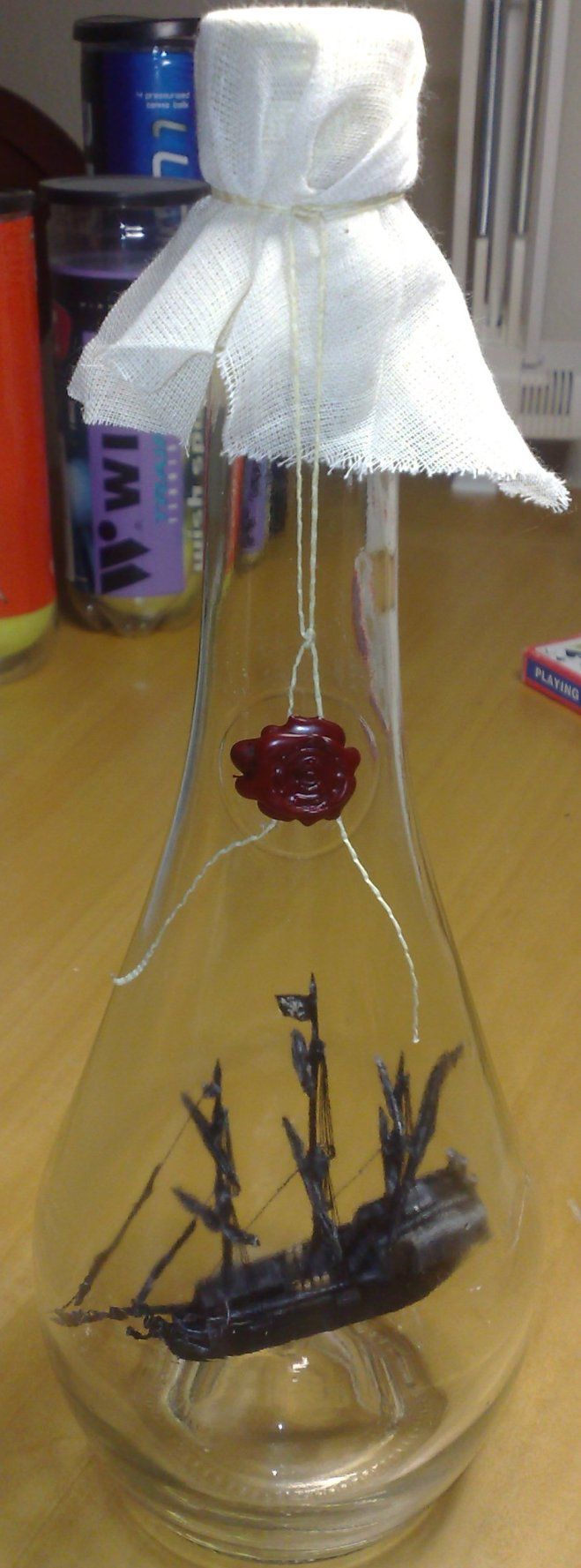 Black Pearl Pirate Ship in a Bottle