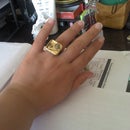 DIY steam-punk ring made out of some metal waste