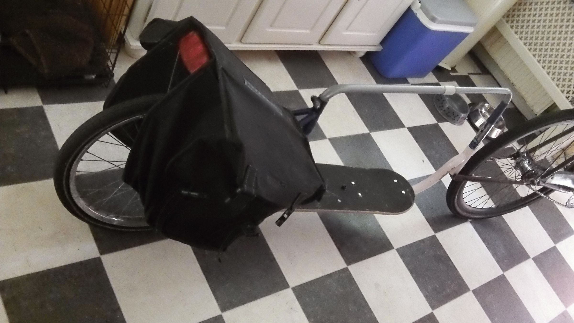 One Wheeled Bicycle Trailer From Skatedeck