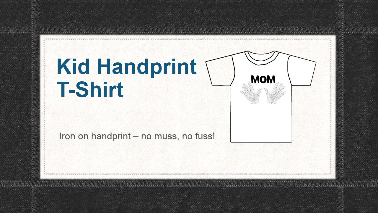 Iron on Hand Prints - T Shirt for Mom