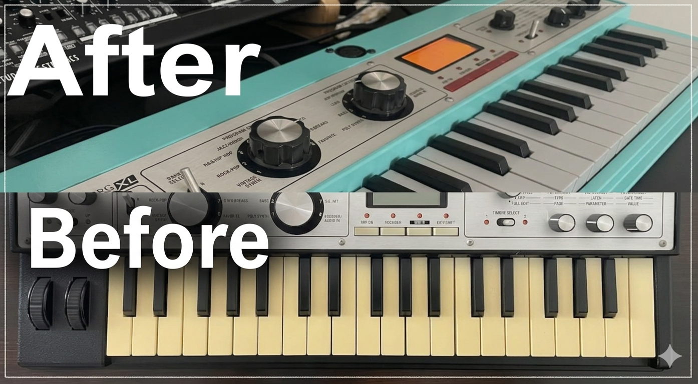 Retro Wave Repaint: MicroKORG XL Makeover : 6 Steps (with Pictures